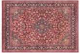 handmade Traditional Kashan Red Blue Hand Knotted RECTANGLE 100% WOOL area rug 9x12