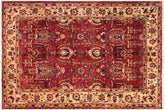handmade Traditional Kafkaz Red Ivory Hand Knotted RECTANGLE 100% WOOL area rug 5x6