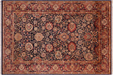 handmade Transitional Anmol Agra Blue Red Hand Knotted RECTANGLE 100% WOOL area rug 5 x 7