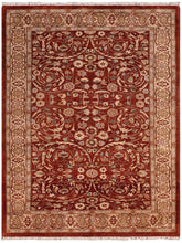 handmade Traditional Lahore Rust Tan Hand Knotted RECTANGLE 100% WOOL area rug 5x7