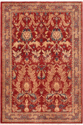 Antique Vegetable Dyed Philomen Rust/Tan Wool Rug - 4'10''X6'11''