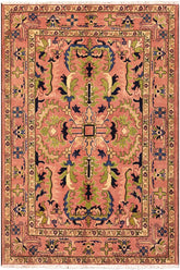 handmade Traditional Kafkaz Rust Rust Hand Knotted RECTANGLE 100% WOOL area rug 5X7