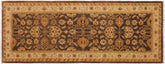 handmade Transitional Kafkaz Brown Beige Hand Knotted RUNNER 100% WOOL area rug 3'X8'