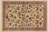 handmade Transitional Gulberg Ivory Pink Hand Knotted RECTANGLE 100% WOOL area rug 3x5