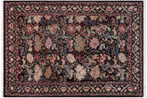 handmade Transitional Morris Black Black Hand Knotted RECTANGLE 100% WOOL area rug 3x5
