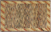 handmade Modern Gabbeh Blue Beige Hand Knotted RECTANGLE 100% WOOL area rug 3' x 5'