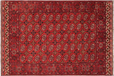 handmade Geometric Kargahi Rust Beige Hand Knotted RECTANGLE 100% WOOL area rug 7x10
