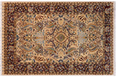 handmade Traditional Design Tan Red Hand Knotted RECTANGLE 100% WOOL area rug 3' x 5'