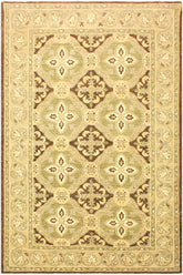 handmade Transitional Kafkaz Brown Green Hand Knotted RECTANGLE 100% WOOL area rug 4X7