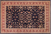 handmade Transitional Kafkaz Blue Red Hand Knotted RECTANGLE 100% WOOL area rug 12' x 16'