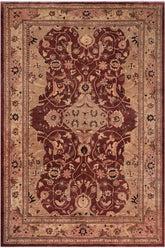 handmade Traditional Aubergine Tan Hand Knotted RECTANGLE 100% WOOL area rug 12X17