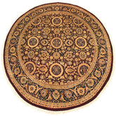 handmade Traditional Agra Tabriz Red Blue Hand Knotted ROUND 100% WOOL area rug 8x8
