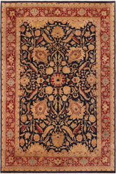 Traditional Sultanabad Carolee Blue Red Hand Knotted Area rugs 10X14