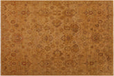 handmade Traditional Gold Gold Hand Knotted RECTANGLE 100% WOOL area rug 9' x 12'