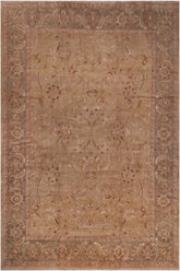 handmade Traditional Design Gold Green Hand Knotted RECTANGLE 100% WOOL area rug 12'X17'
