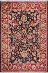 Traditional Agra Tommy Blue Red Hand Knotted Area rugs 10X14