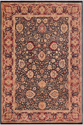 Traditional Anmol Agra Amal Blue Red Hand Knotted Area rugs 10X14