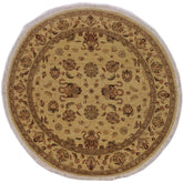 A02811, 5 7"x 5 8",Traditional ,6x6,Beige,RUST,Hand-knotted ,Pakistan ,100% Wool ,Round ,652671148767