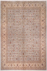 Traditional Jafri Stephani Lt. Gray Tan Hand Knotted Area rugs 12X15