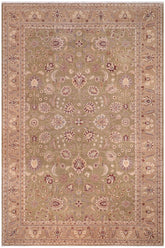handmade Traditional Kafkaz Lt. Green Tan Hand Knotted RECTANGLE 100% WOOL area rug 12X17
