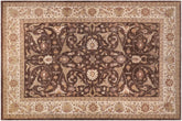 handmade Traditional Kafkaz Brown Lt. Gold Hand Knotted RECTANGLE 100% WOOL area rug 12x17