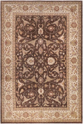 handmade Traditional Kafkaz Brown Lt. Gold Hand Knotted RECTANGLE 100% WOOL area rug 12X17