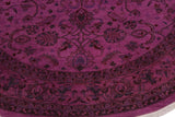 A02864, 7 8"x 8 1",Over Dyed ,8x8,Purple,RED,Hand-knotted ,Pakistan ,100% Wool ,Round ,652671149283