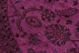 A02864, 7 8"x 8 1",Over Dyed ,8x8,Purple,RED,Hand-knotted ,Pakistan ,100% Wool ,Round ,652671149283