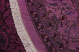 A02864, 7 8"x 8 1",Over Dyed ,8x8,Purple,RED,Hand-knotted ,Pakistan ,100% Wool ,Round ,652671149283