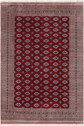 handmade Geometric Bokhara Red Taupe Hand Knotted RECTANGLE 100% WOOL area rug 9X12
