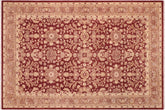 handmade Transitional Kafkaz Red Brown Hand Knotted RECTANGLE 100% WOOL area rug 6' x 9'