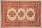 handmade Traditional Kafkaz Beige Rust Hand Knotted RECTANGLE 100% WOOL area rug 6x8