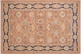 handmade Traditional Kafkaz Rose Blue Hand Knotted RECTANGLE 100% WOOL area rug 6x9