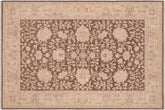 handmade Traditional Kafkaz Brown Tan Hand Knotted RECTANGLE 100% WOOL area rug 6x9