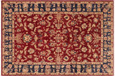 handmade Traditional Kafkaz Red Blue Hand Knotted RECTANGLE 100% WOOL area rug 6x9