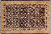 handmade Transitional Kafkaz Blue Green Hand Knotted RECTANGLE 100% WOOL area rug 6' x 9'