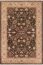 handmade Transitional Kafkaz Brown Beige Hand Knotted RECTANGLE 100% WOOL area rug 6'X9'