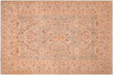 handmade Traditional Kafkaz Green Tan Hand Knotted RECTANGLE 100% WOOL area rug 6x9