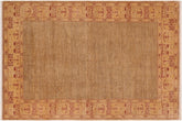 handmade Modern Kafkaz Tan Beige Hand Knotted RECTANGLE 100% WOOL area rug 6' x 9'