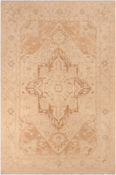 handmade Traditional Kafkaz Brown Tan Hand Knotted RECTANGLE 100% WOOL area rug 6X9