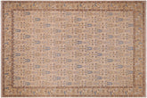 handmade Transitional Kafkaz Beige Tan Hand Knotted RECTANGLE 100% WOOL area rug 9' x 12'