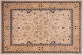 handmade Traditional Kafkaz Beige Peach Hand Knotted RECTANGLE 100% WOOL area rug 9x11