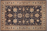 handmade Transitional Kafkaz Blue Green Hand Knotted RECTANGLE 100% WOOL area rug 9' x 13'