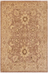 handmade Traditional Kafkaz Brown Beige Hand Knotted RECTANGLE 100% WOOL area rug 9X12