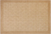 handmade Modern Kafkaz Beige Lt. Brown Hand Knotted RECTANGLE 100% WOOL area rug 9' x 12'