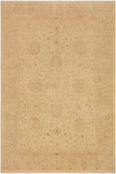 handmade Traditional Kafkaz Lt. Gold Tan Hand Knotted RECTANGLE 100% WOOL area rug 9X12