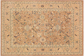 handmade Traditional Kafkaz Lt. Brown Nude Hand Knotted RECTANGLE 100% WOOL area rug 9x12