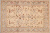 handmade Traditional Kafkaz Beige Blue Hand Knotted RECTANGLE 100% WOOL area rug 9x11