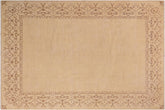 handmade Modern Kafkaz Beige Brown Hand Knotted RECTANGLE 100% WOOL area rug 9' x 12'
