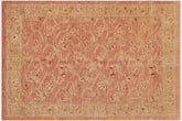 handmade Transitional Kafkaz Peach Green Hand Knotted RECTANGLE 100% WOOL area rug 9' x 12'